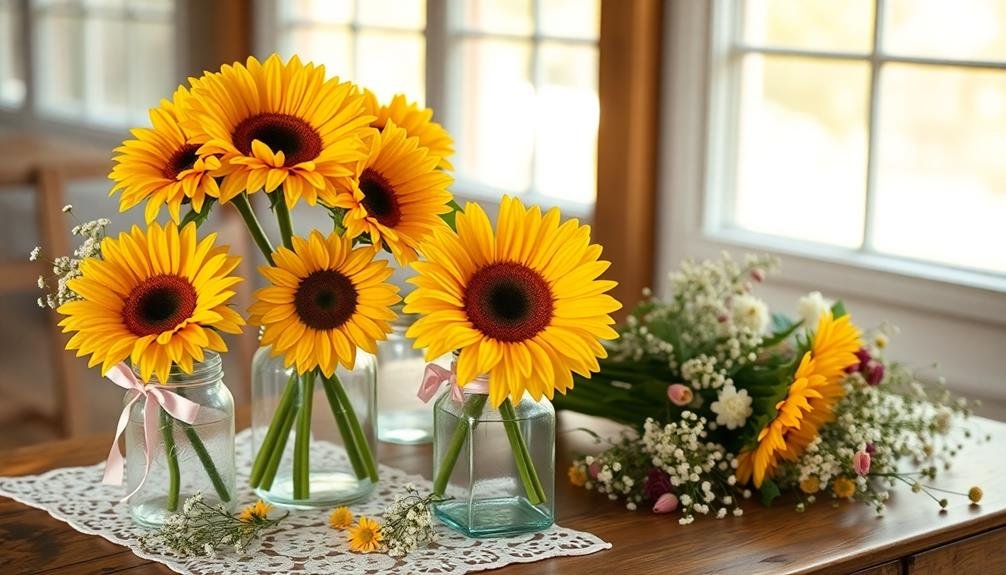 bright yellow blooming flowers