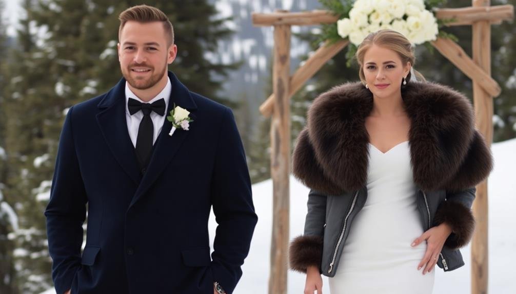 budget friendly ski wedding attire