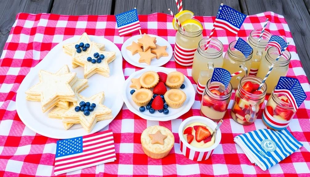 celebratory american food spread