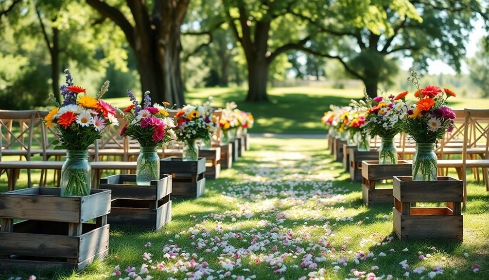charming jar floral displays
