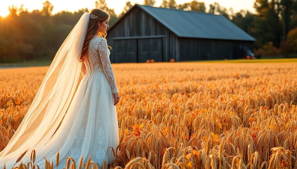 charming vintage bridal attire