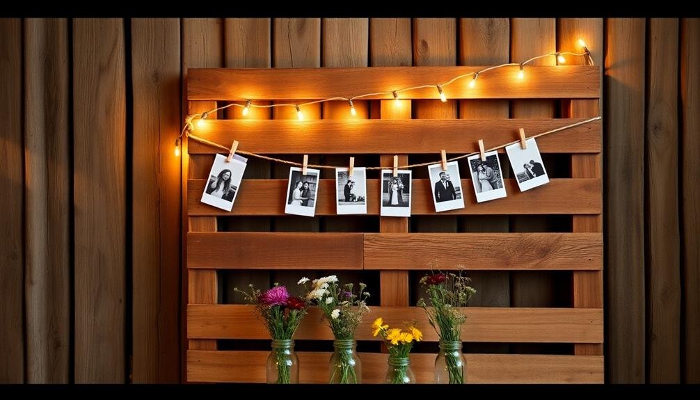 charming wooden photo showcase