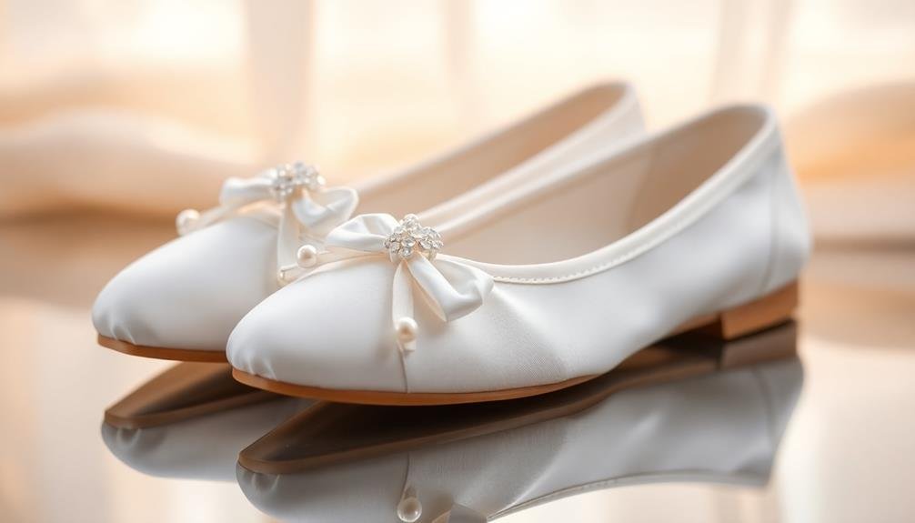 chic bow embellished wedding shoes