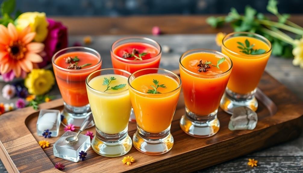 chilled soup served shots