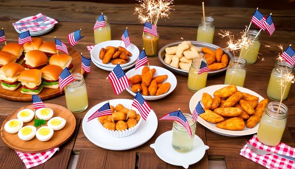 classic american snack selection