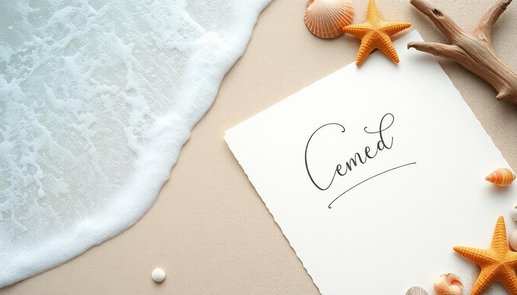 coastal inspired lettering styles