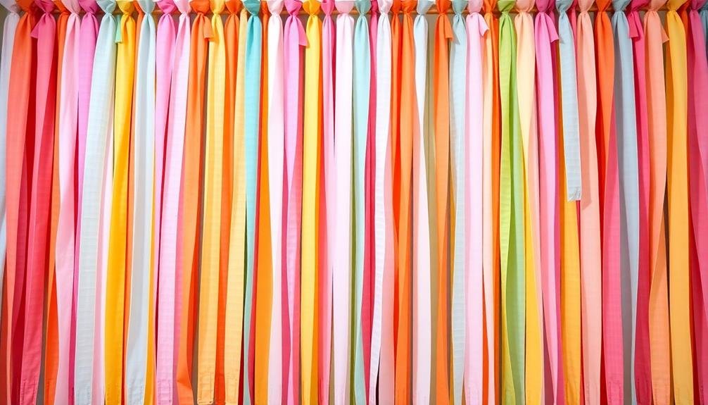 colorful fabric strip curtain