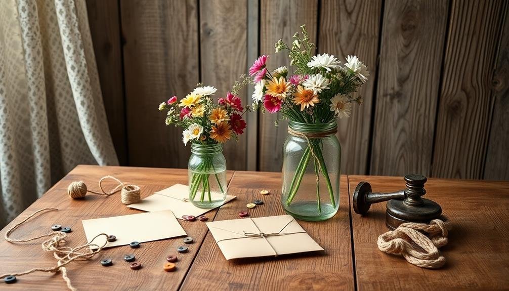 crafting with twine buttons