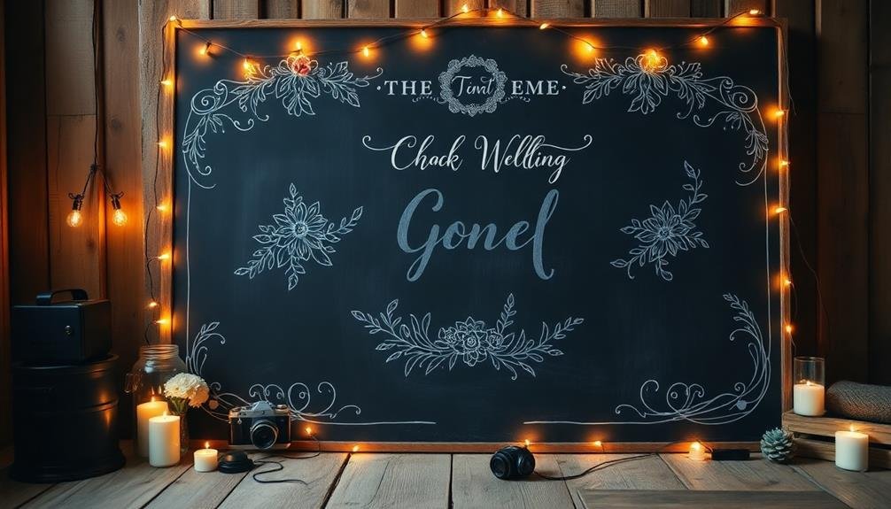 creative chalkboard art backdrops