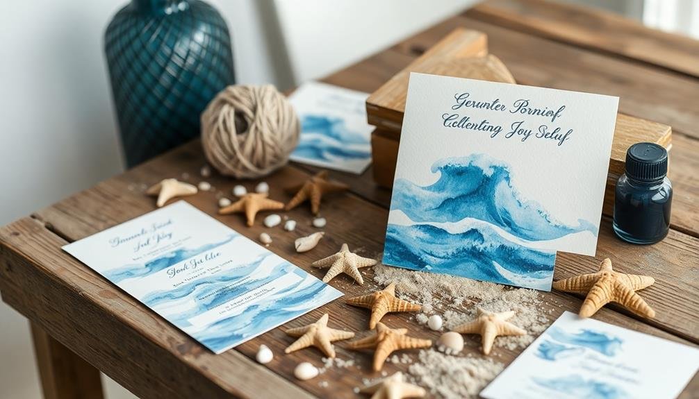 creative coastal invitation designs