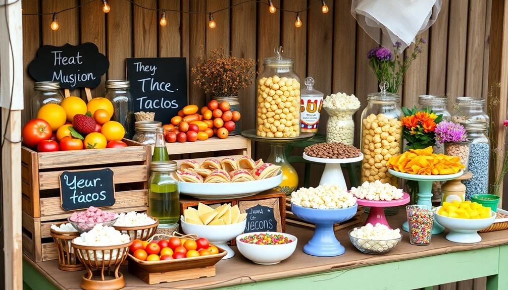 creative homemade food stations
