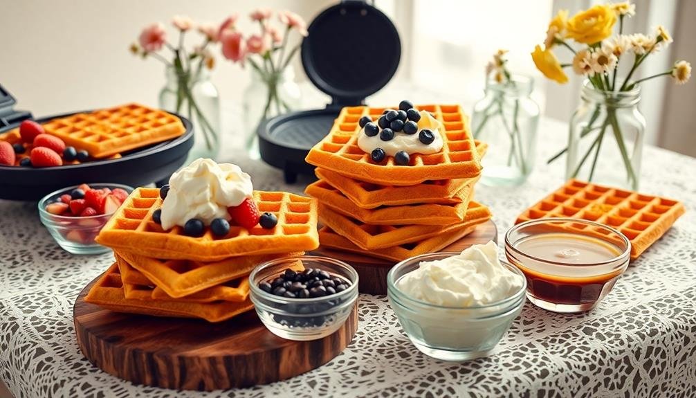 customizable waffle creation station