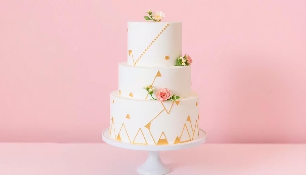 decorative geometric design cake