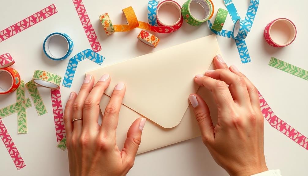 decorative washi tape envelopes