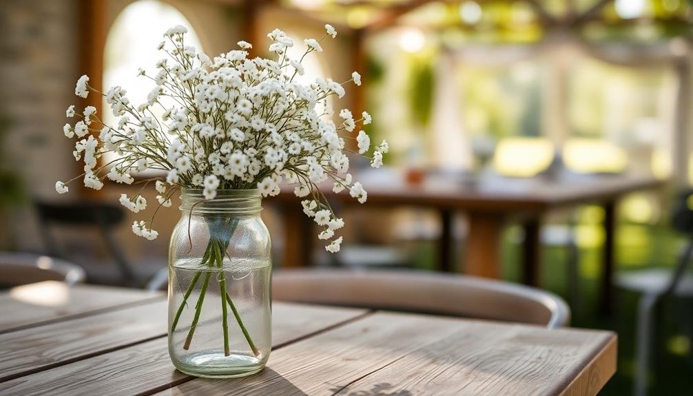 delicate white floral arrangement