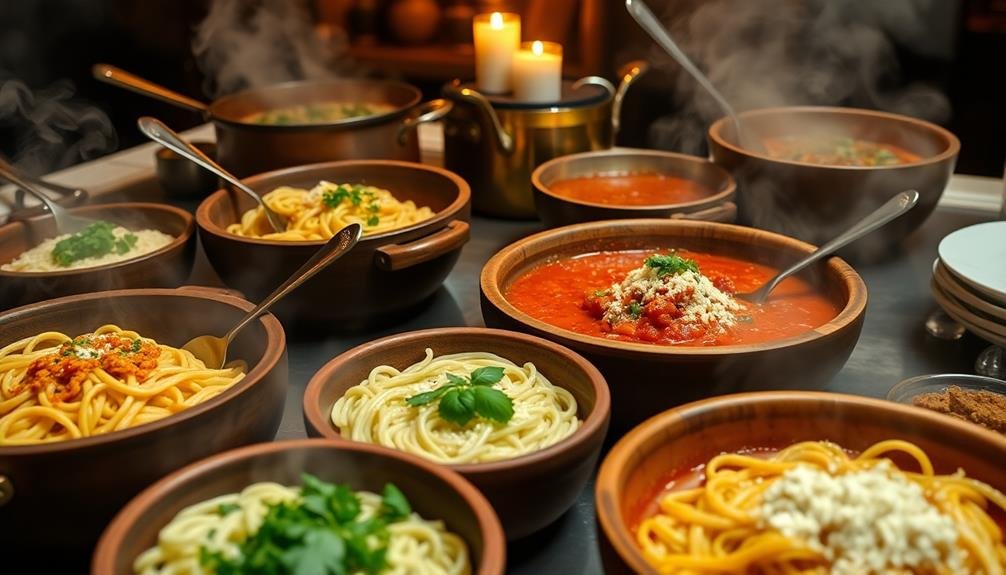 delicious pasta bar choices