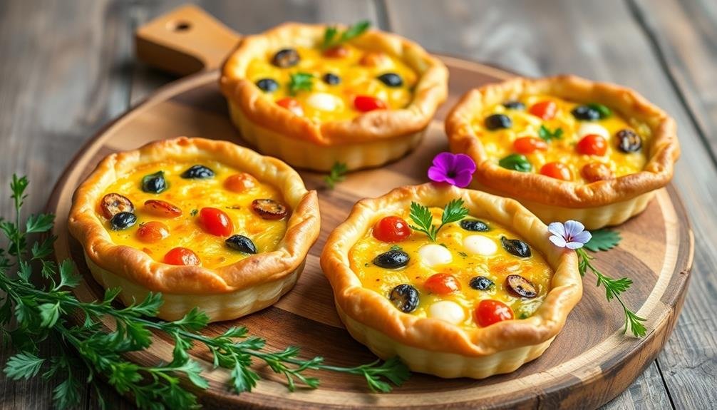 delicious quiche varieties offered