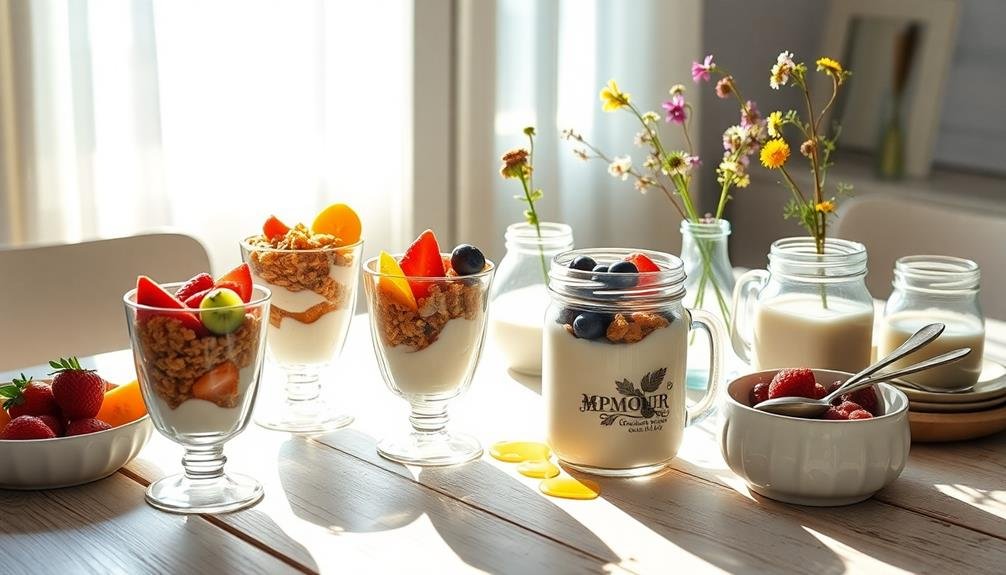 delicious yogurt parfait stations