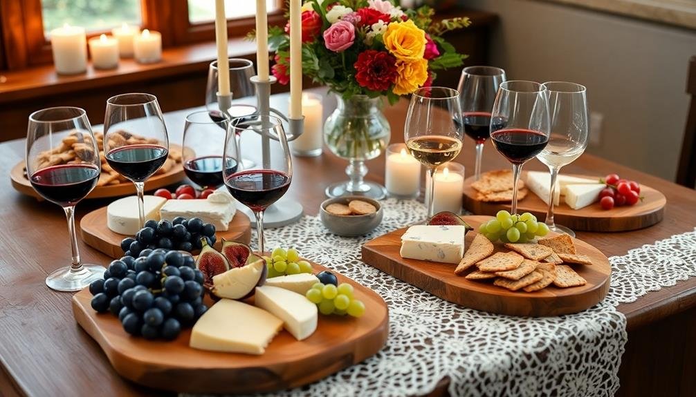 diy wine cheese wedding menu