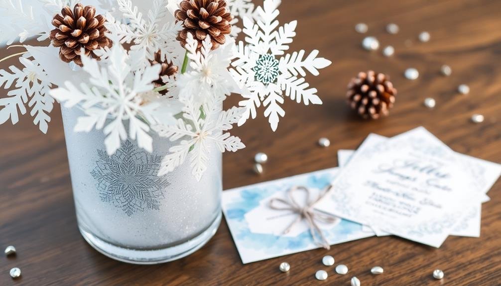 diy winter wedding stationery