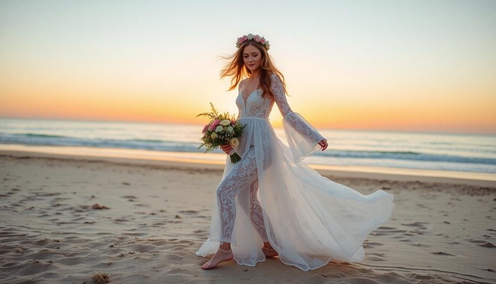 elegant bohemian lace dress