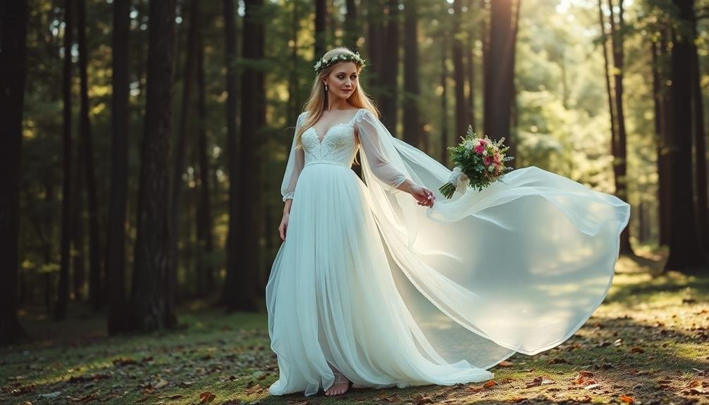 elegant chiffon empire dress