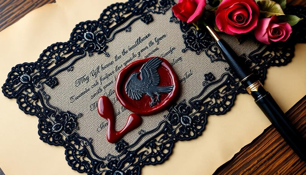 elegant dark themed invitations