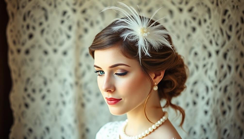 elegant feather headpieces