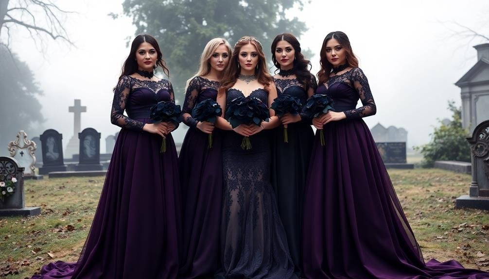 elegant gothic wedding attire