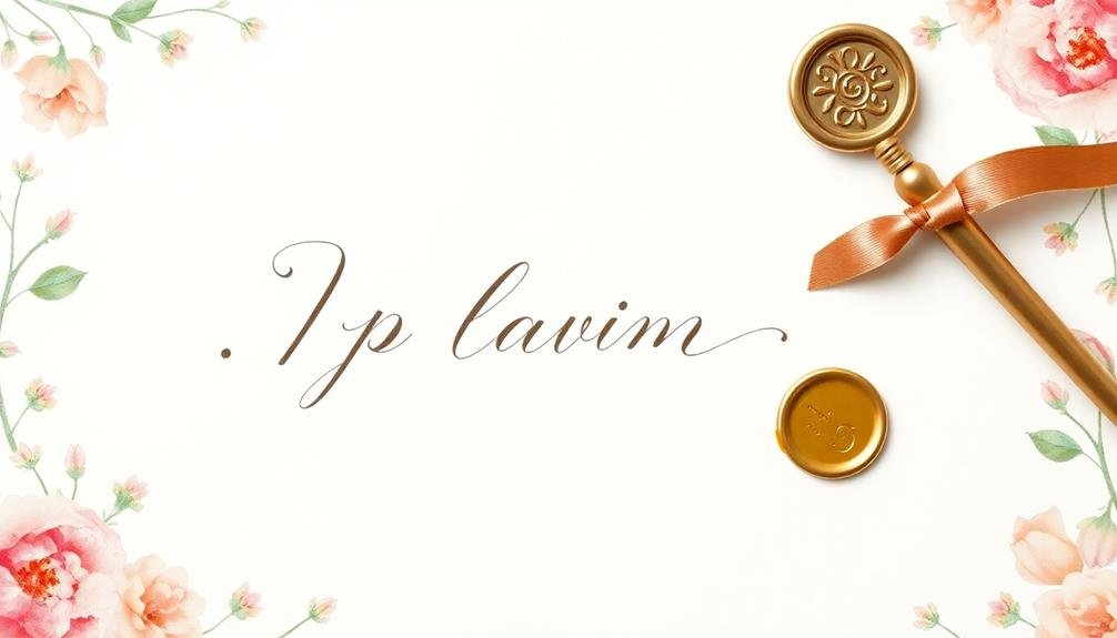 elegant handwritten calligraphy accents