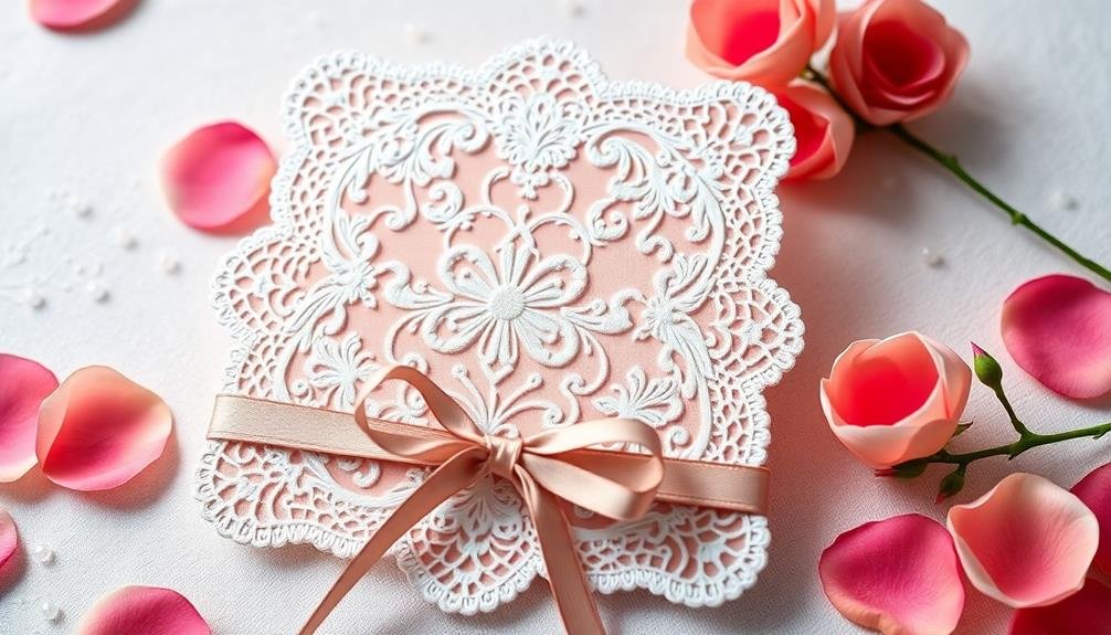 elegant lace wedding invitations
