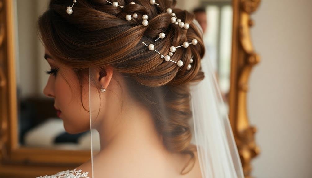 elegant pearl hair accessories