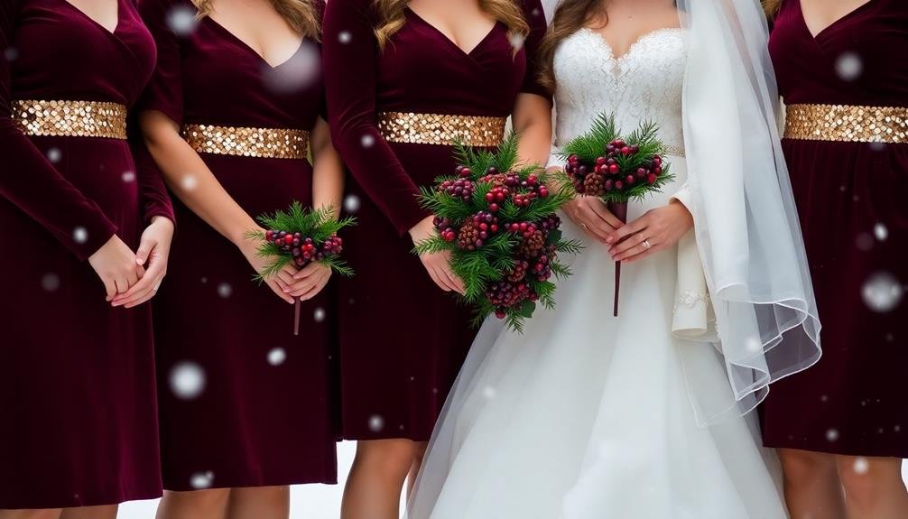 elegant wedding party attire