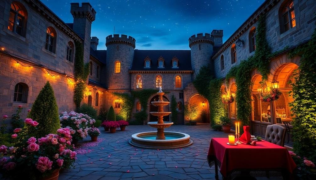enchanted castle courtyard adventure