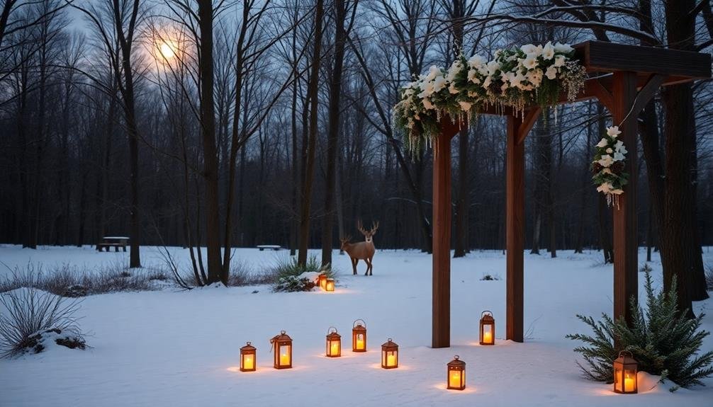 enchanting snowy forest scenery