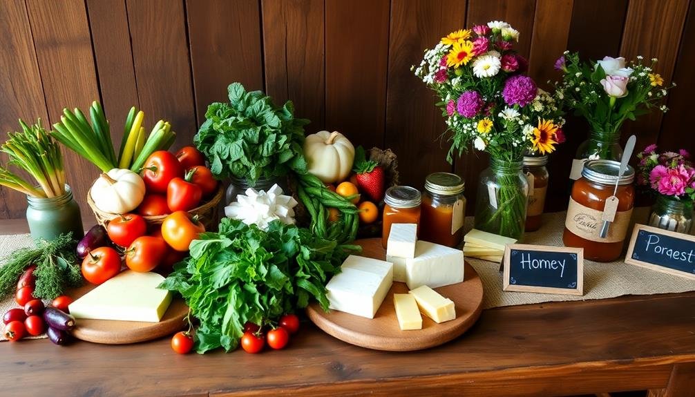 farm to table ingredient display