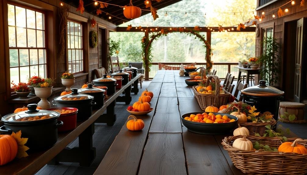 festive community food gathering