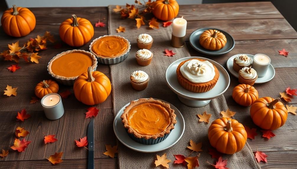 festive pumpkin dessert display