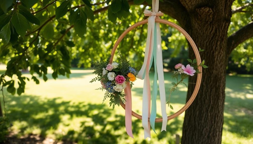 floral hoop photo background