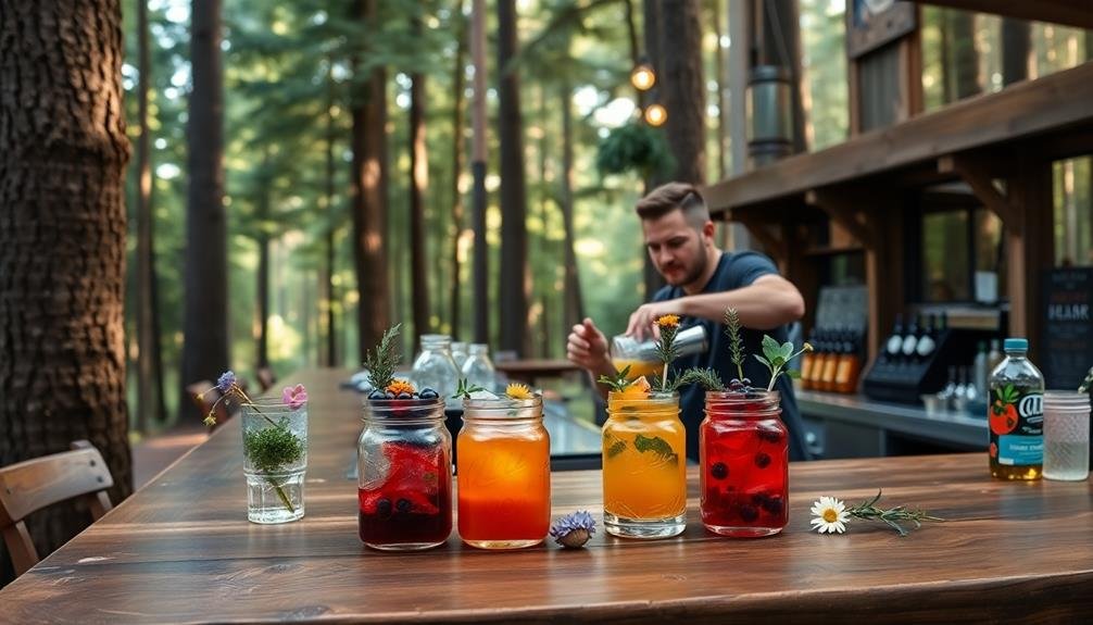 forest inspired signature cocktails