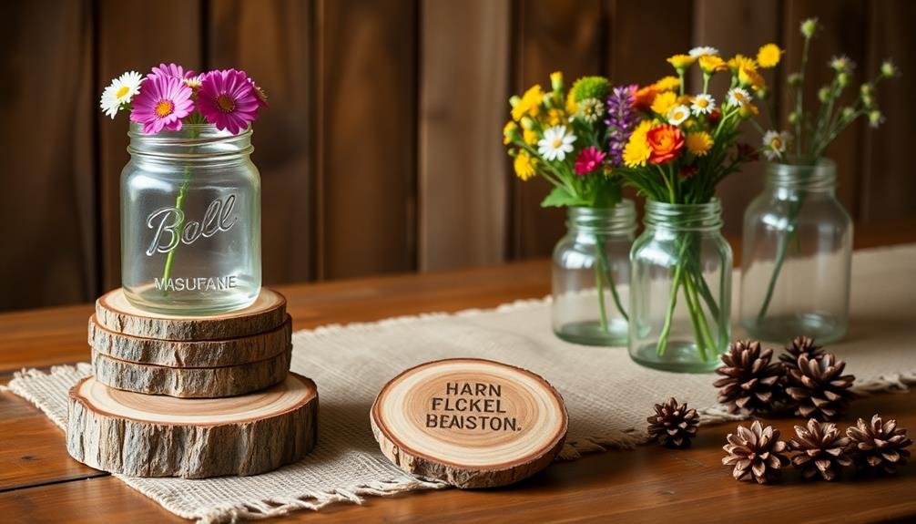 handcrafted natural wood coasters