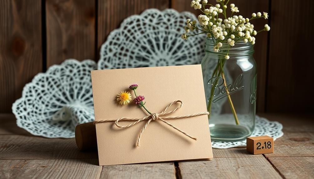 handmade kraft paper invitations