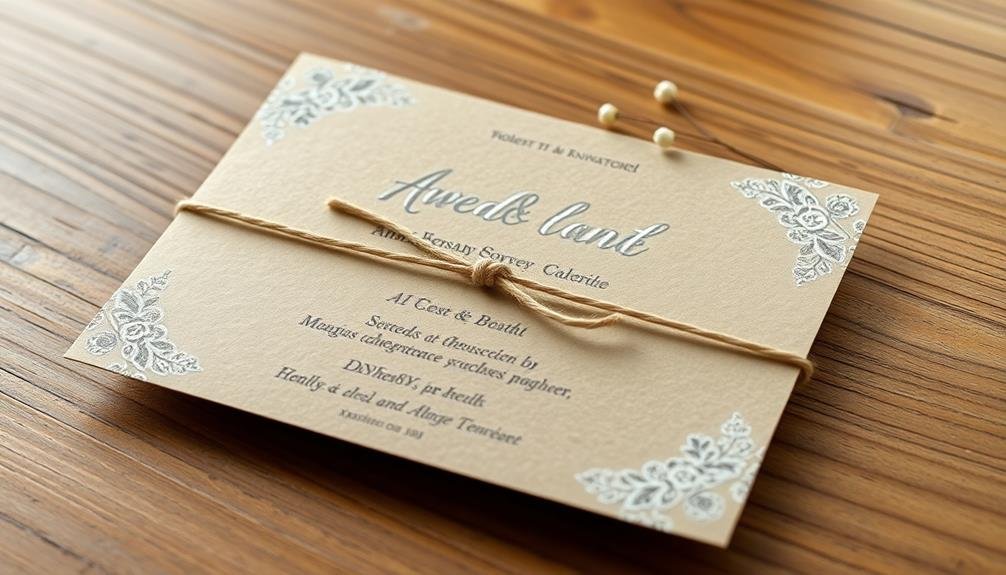handmade rustic kraft invitations