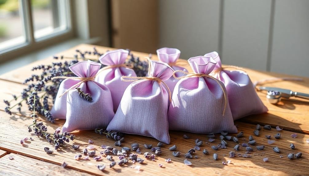 homemade lavender aroma pouches