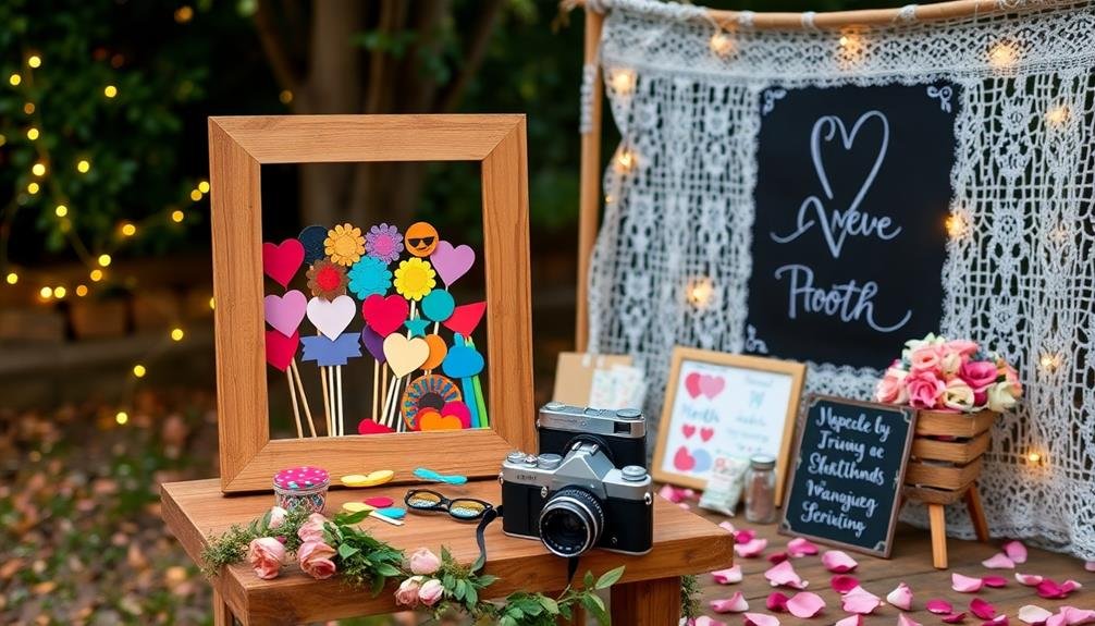 homemade photo booth setup