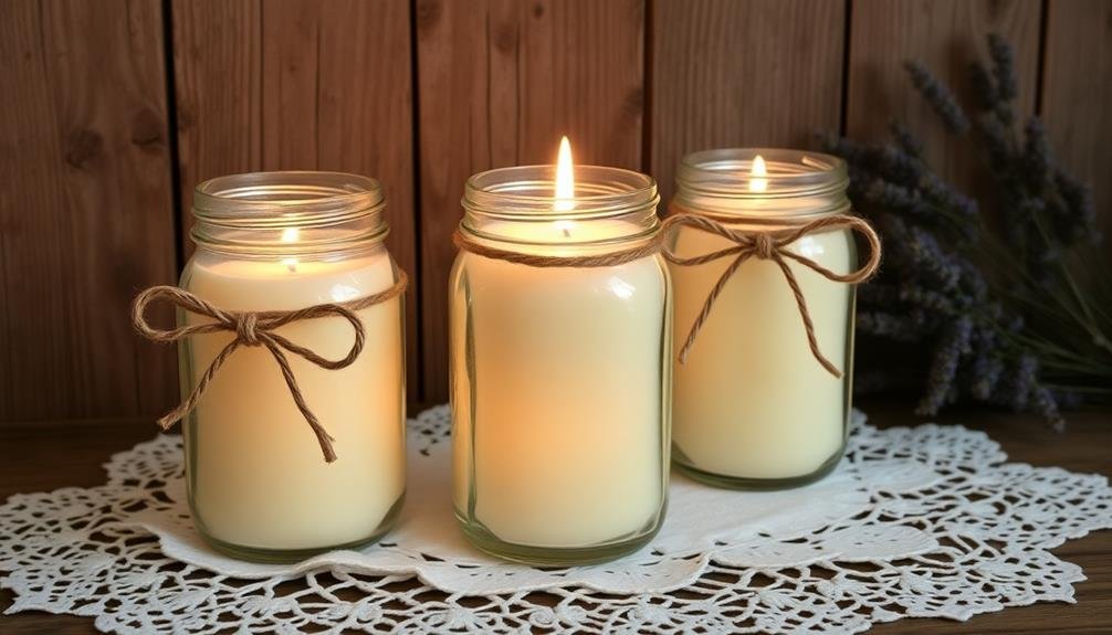 homemade scented jar candles