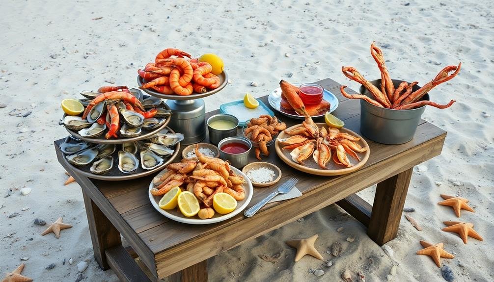 interactive seafood bar setup