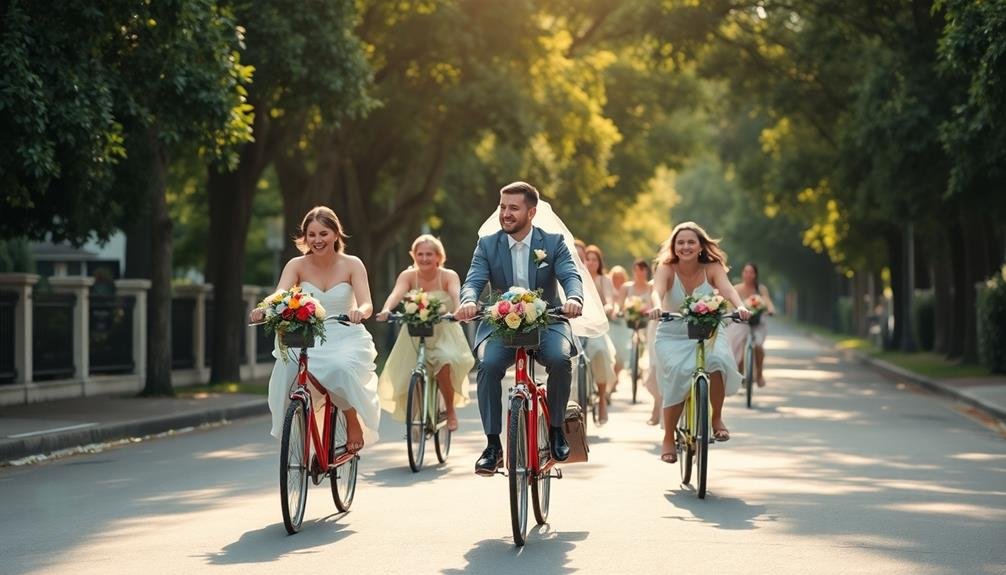 joyful bicycle parades