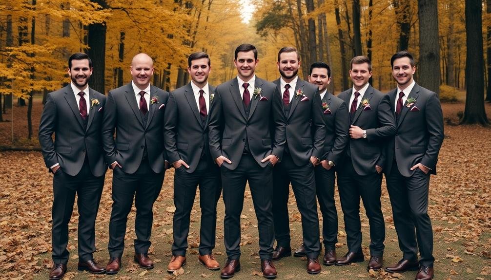 natural hues for groomsmen