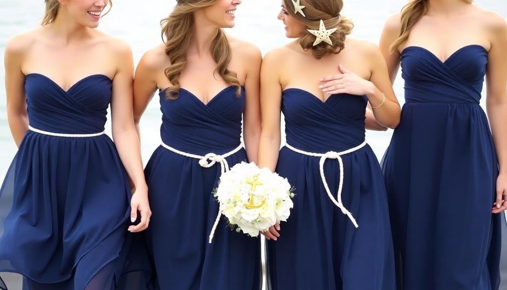 nautical inspired bridesmaid attire